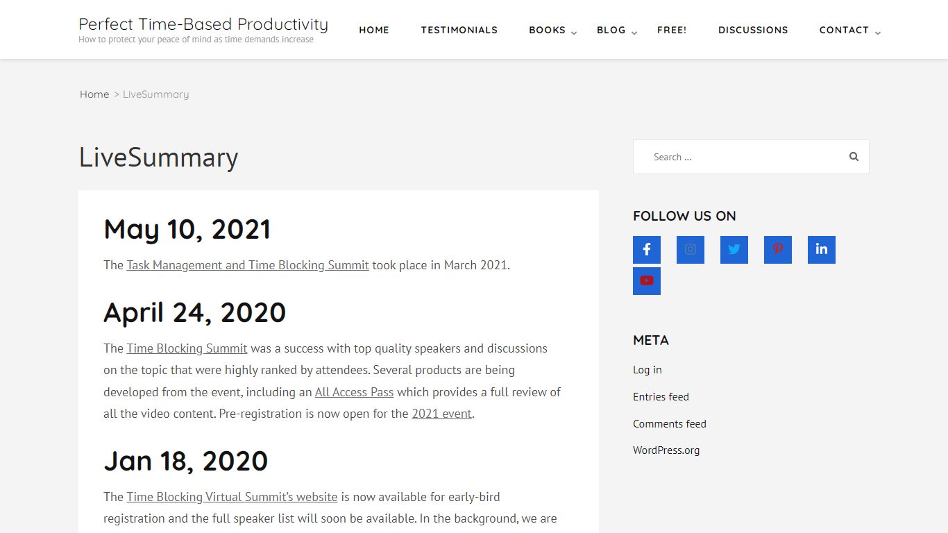 LiveSummary – Perfect Time-Based Productivity